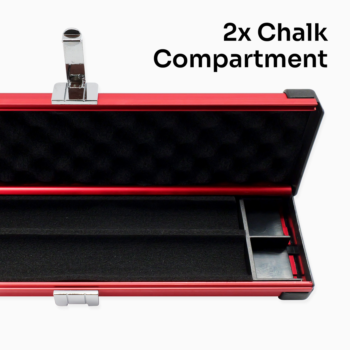 Silver Stripe Pro Aluminium Premium 3/4 Snooker and Pool Cue Case - Holds 1 x 3/4 Joint Cue + Extensions