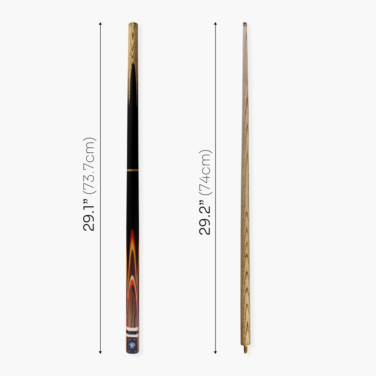 Jonny 8 Ball 57 Inch 3 Piece Length Adjustable Snooker Pool Cue 9mm Tip - Shorten to 44"