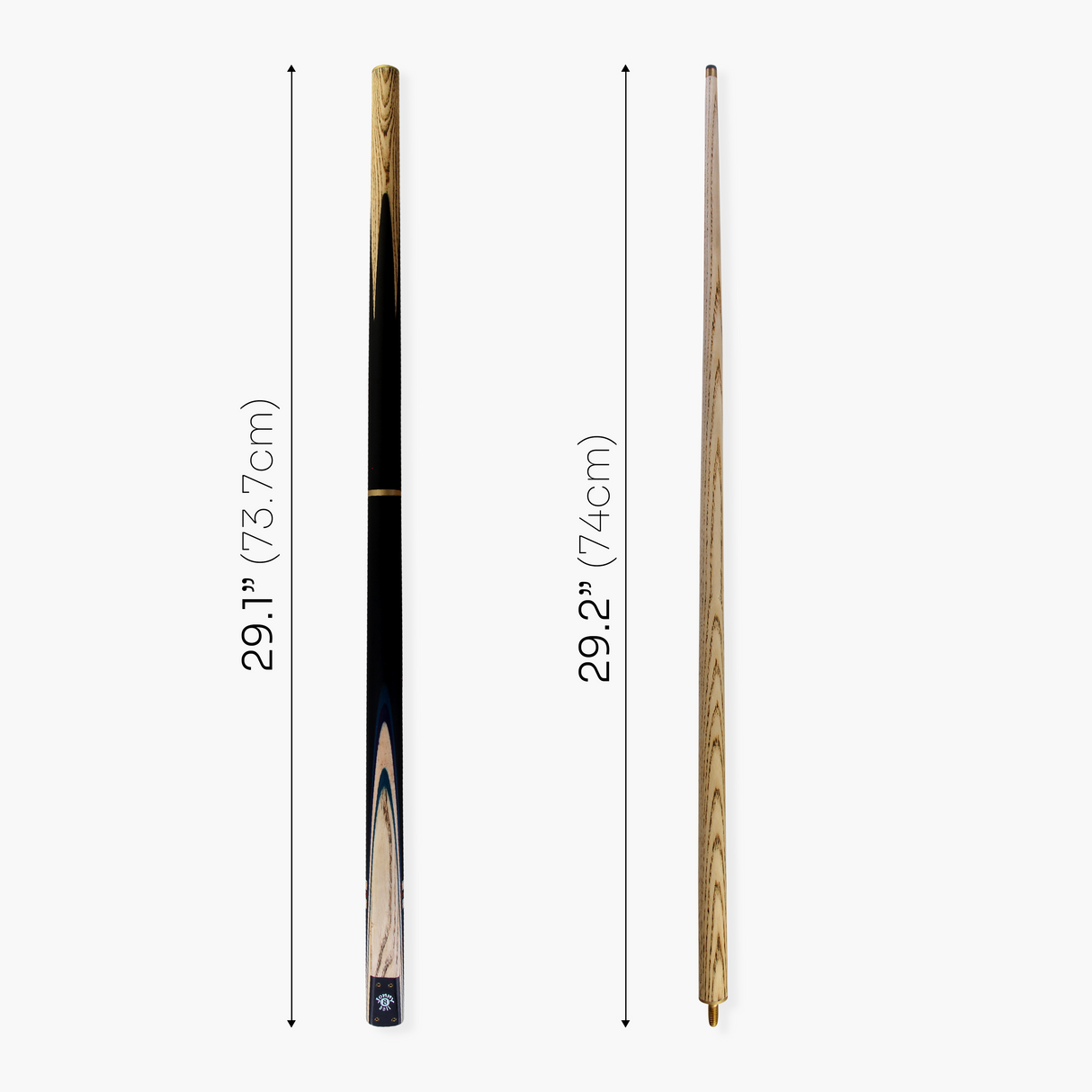 Jonny 8 Ball 57 Inch 3 Piece Length Adjustable Snooker Pool Cue 9mm Tip - Shorten to 44"