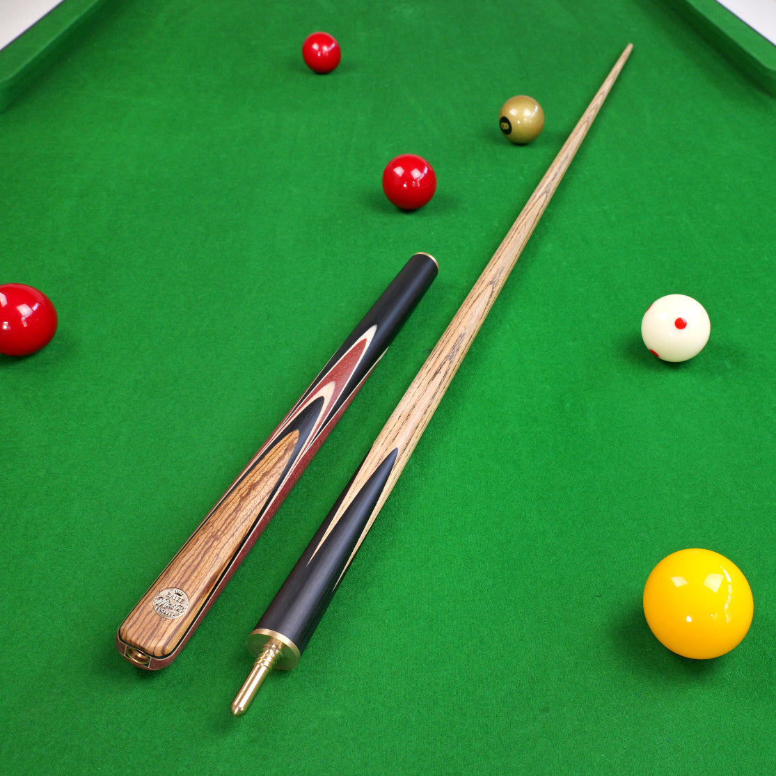 Baize Master Purple Marksman ¾ Joint English Pool Cue and Case Set with 8.5mm Baize Master Blue Pressed Tip