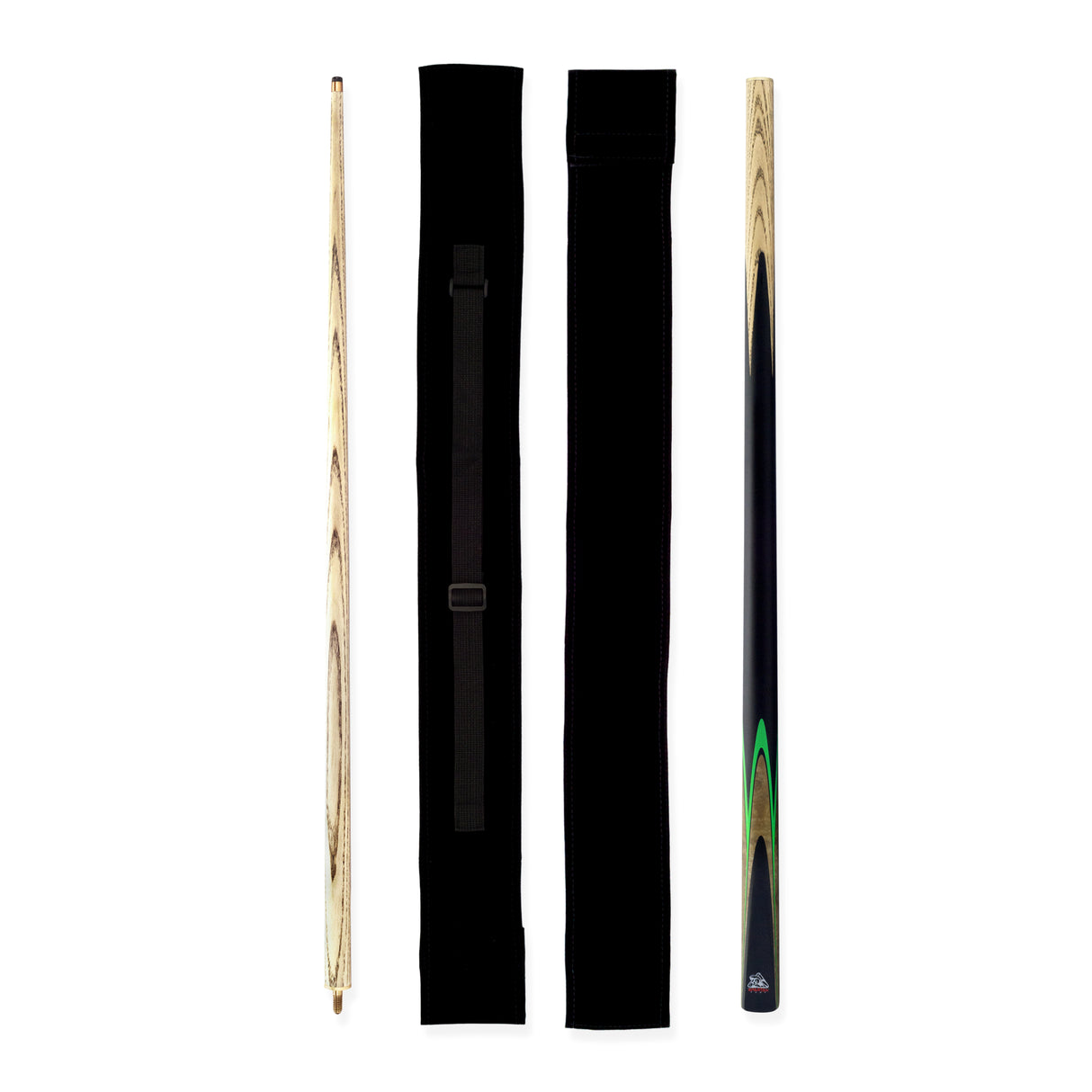 Spartan Fury CONQUEST 2 Piece Snooker Pool Cue and Soft Case Set 9.5mm Tip