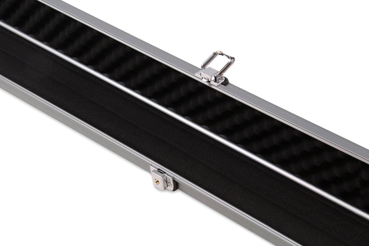 1 Piece Wide Aluminium LOCKABLE LUXURY Snooker Pool Cue Case - Holds 2 Cues