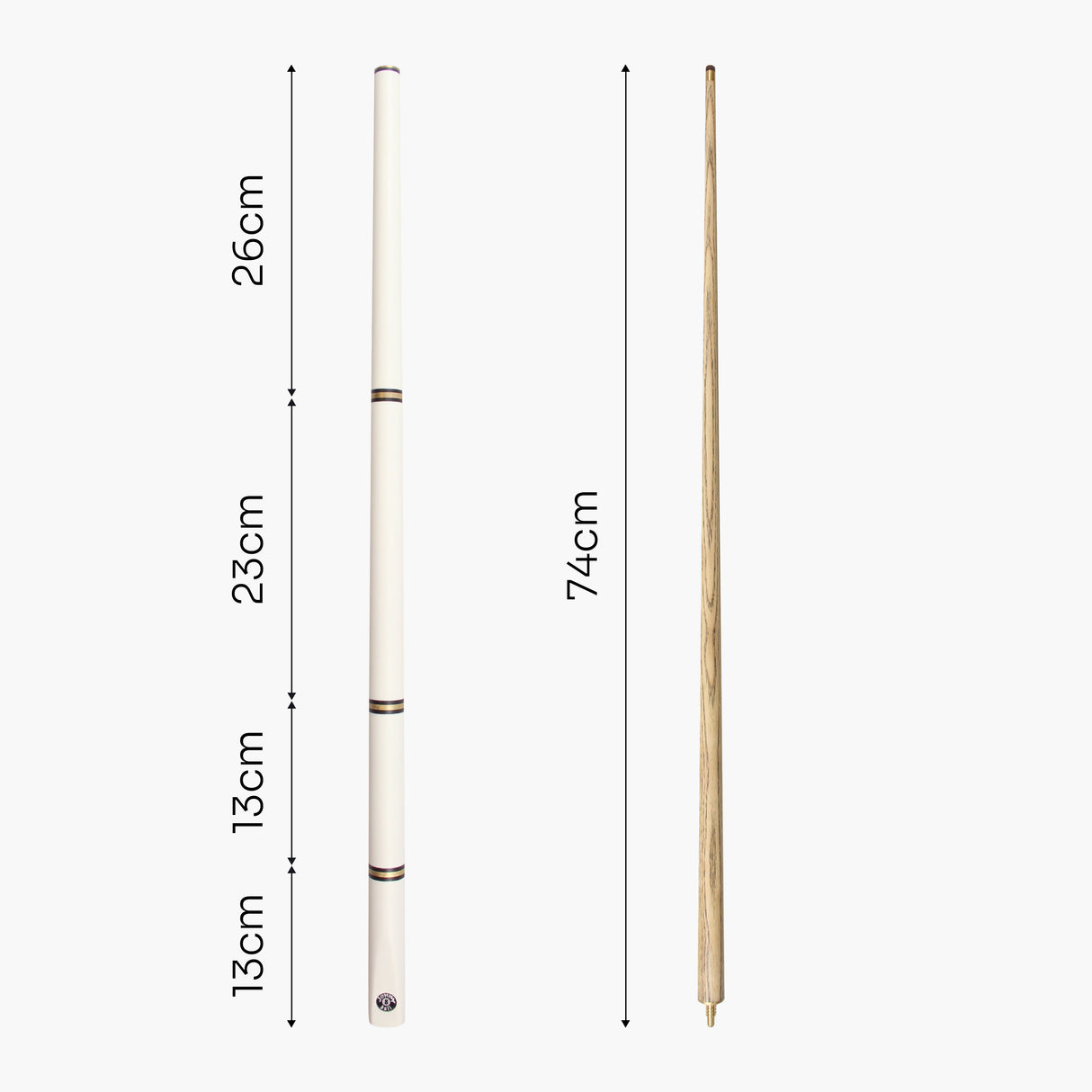 Jonny 8 Ball COMBI Length Adjustable 5 Piece Ash Snooker Pool Cue – 9mm Tip