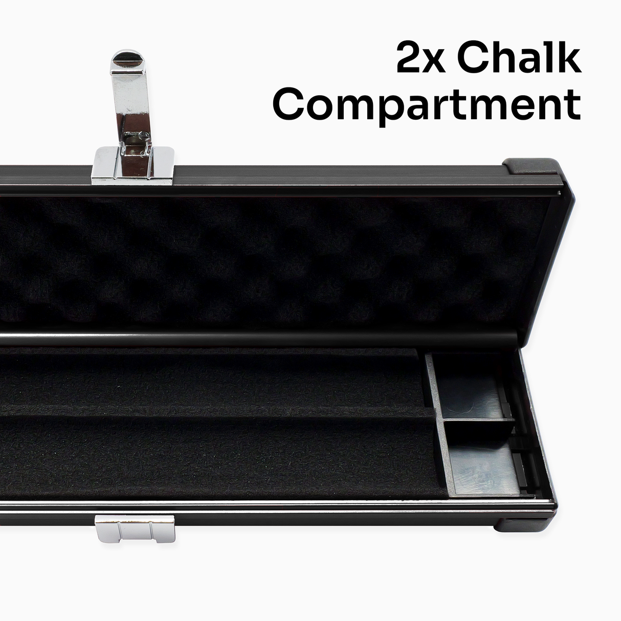 Silver Stripe Pro Aluminium Premium 3/4 Snooker and Pool Cue Case - Holds 1 x 3/4 Joint Cue + Extensions