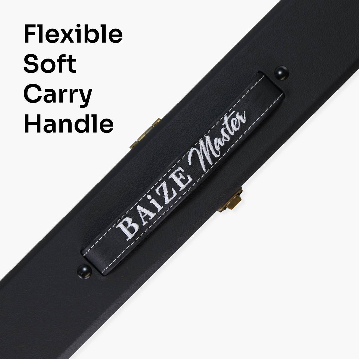 Baize Master Plain Black Deluxe Snooker and Pool Cue Case for 51 Inch Cues – Holds Two 1 Piece 51 Inch Cues