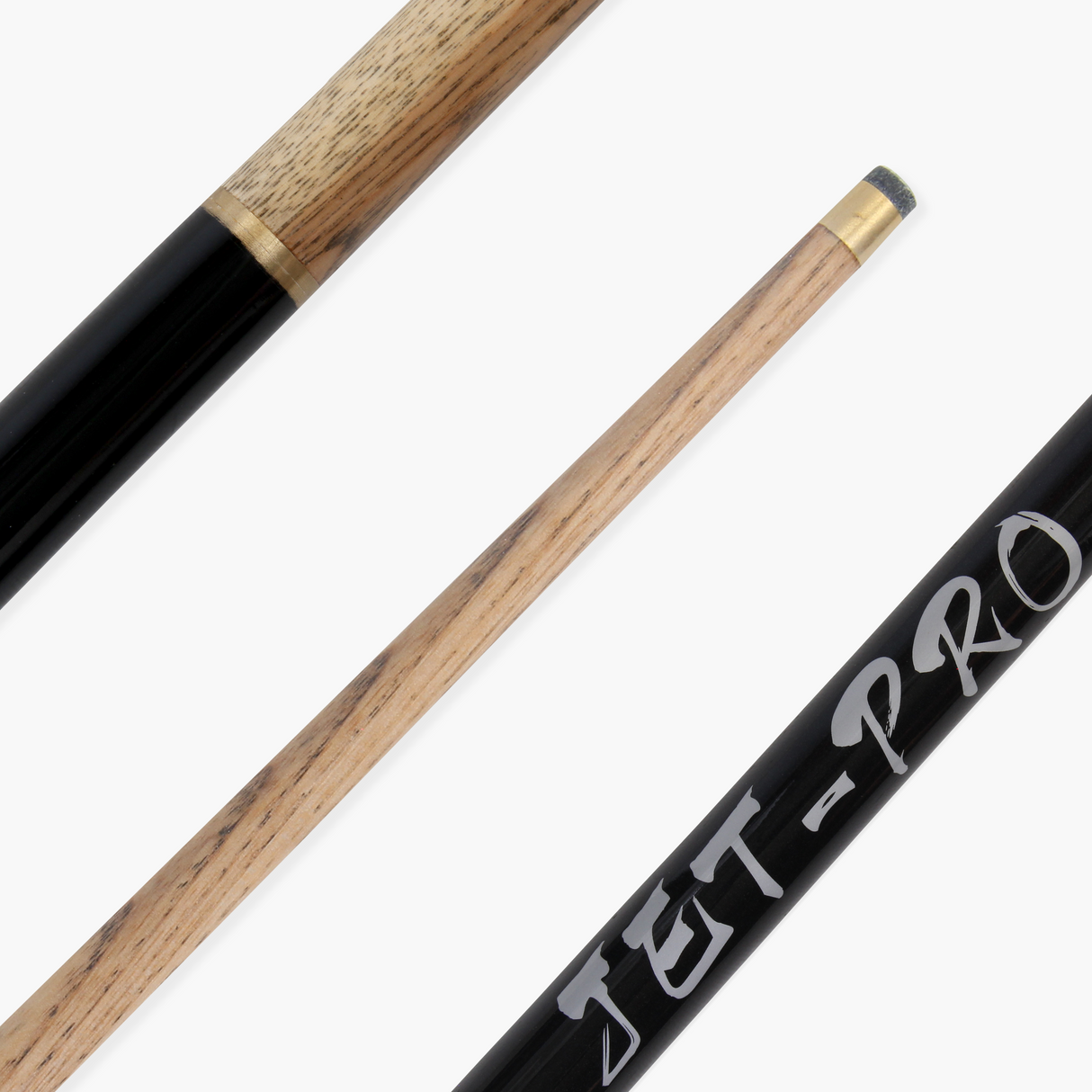 Jonny 8 Ball 57 Inch BLACK JET-PRO 2pc Ash Pool Cue with 8mm Elk Master Tip