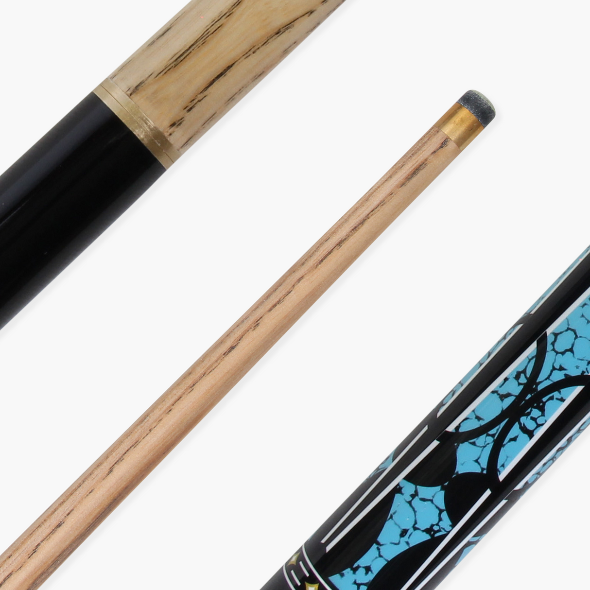 Jonny 8 Ball TRIDENT 57 Inch 2 Piece Centre Joint Ash Snooker Pool Cue with 9.5mm Tip