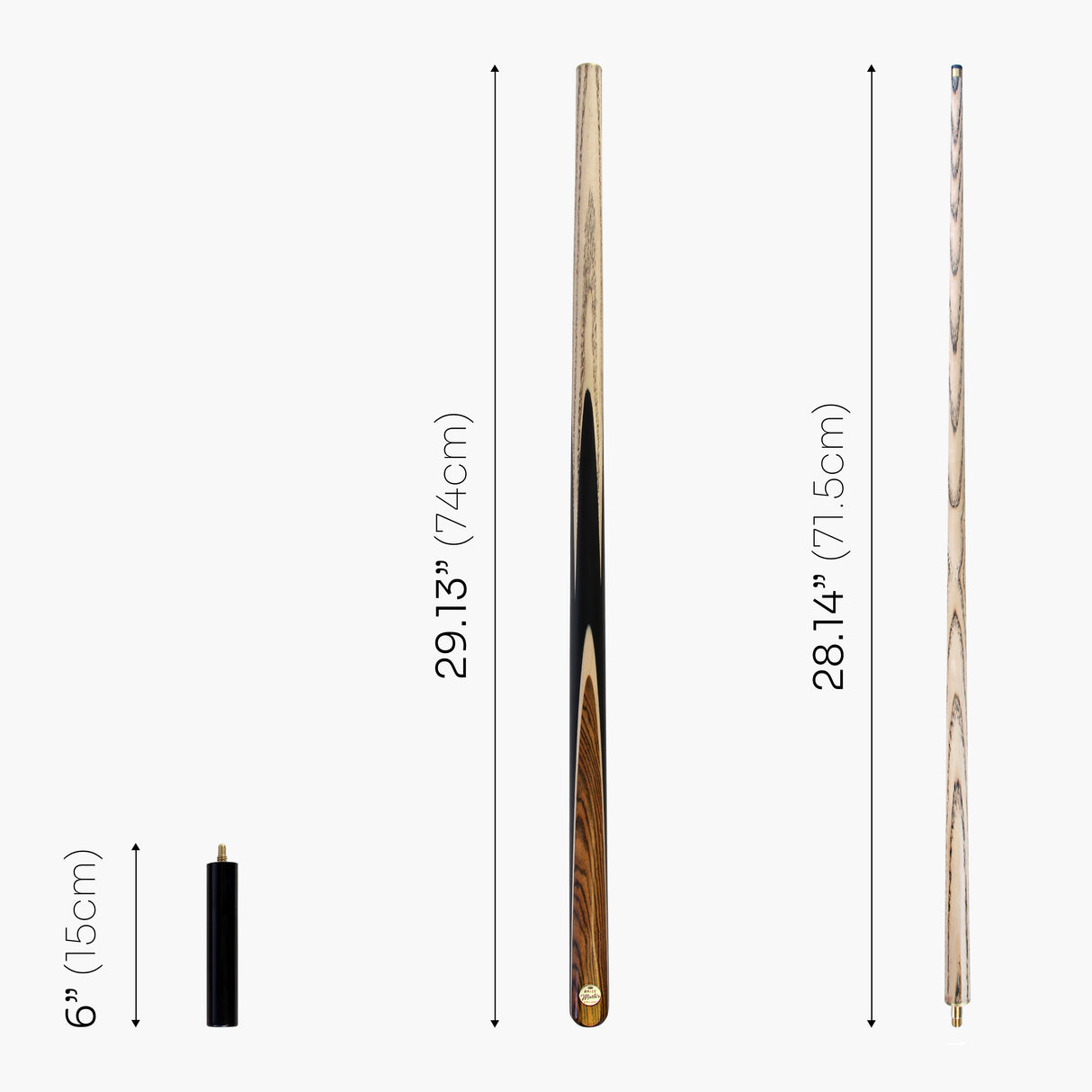 Baize Master Kingswood 57 Inch 2 Piece Snooker Pool Cue and Case Set 9.5mm Tip