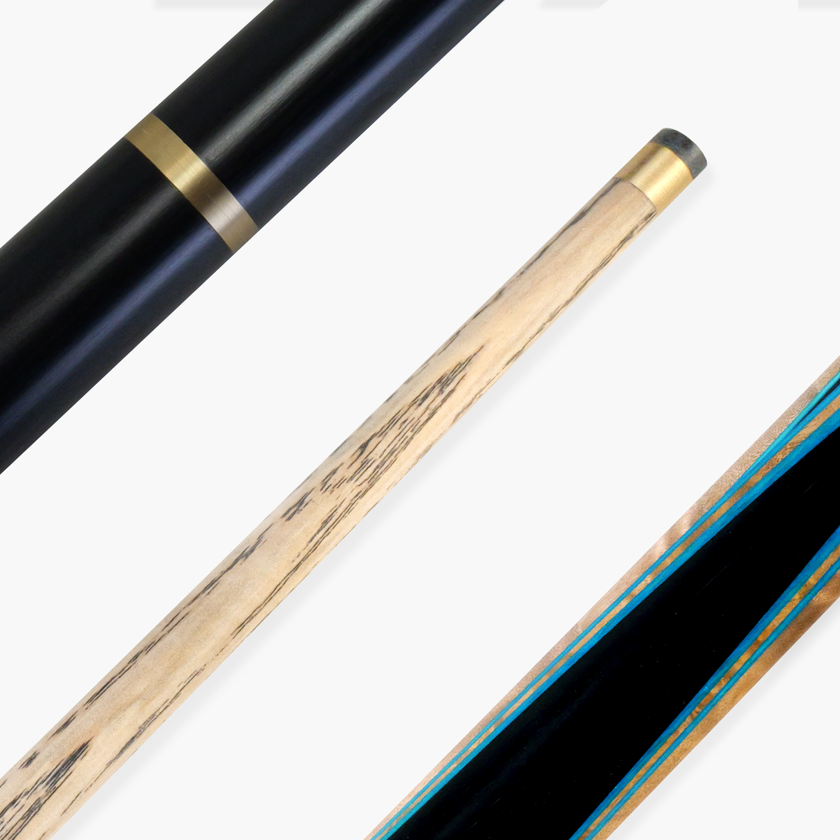 PRO147 Pearl Blue 3/4 Snooker Pool Cue 57" 9.5mm Tip | Cue + Case
