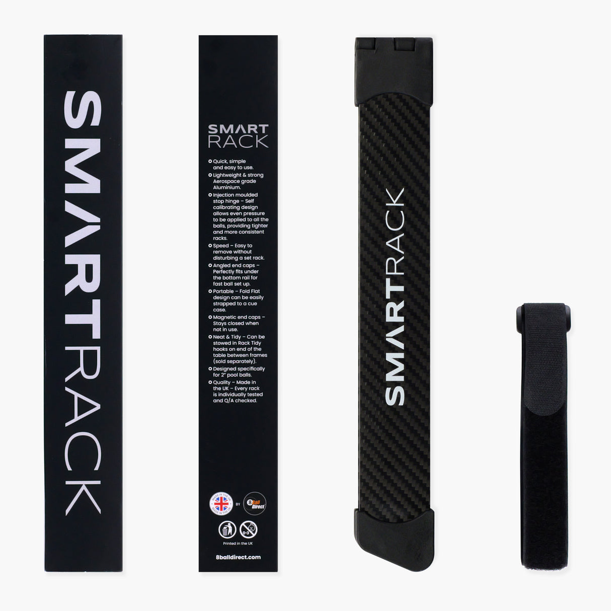 Smart Rack - Carbon Fibre Portable Triangle for English Pool - 2 Inch Balls