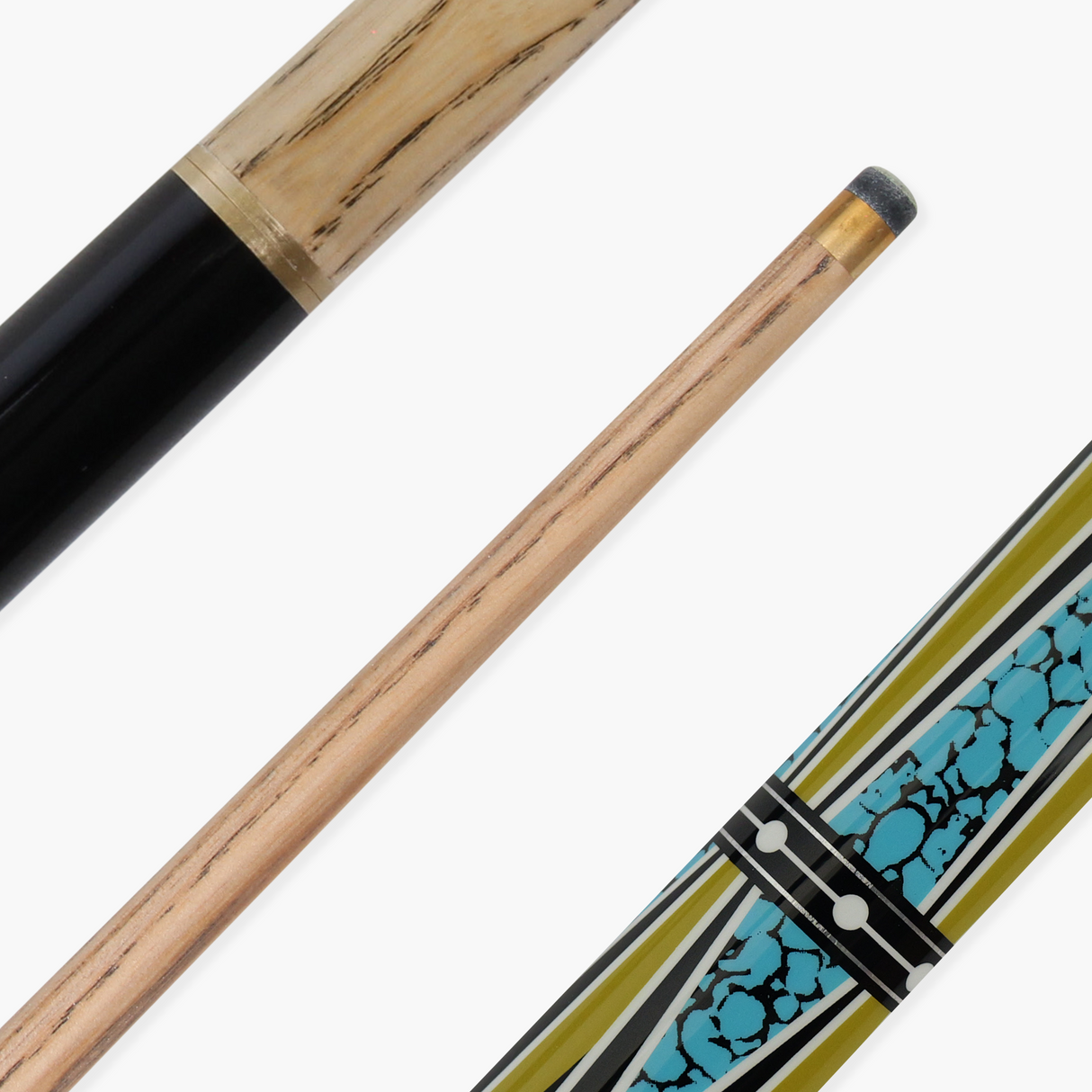 Jonny 8 Ball TRIDENT 57 Inch 2 Piece Centre Joint Ash Snooker Pool Cue with 9.5mm Tip