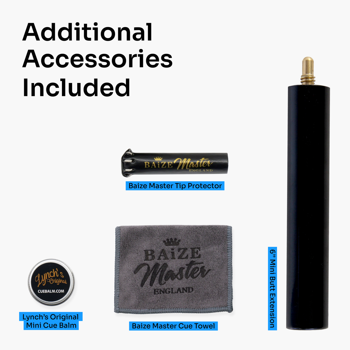 Baize Master Limited Edition Gold Series Green Flash 57 Inch ¾ Professional English Pool Cue 8.5mm with with Hand Fitted PRO SPIN Medium Tip - Hand Finished in the UK by Cue Care Jim using Lynch’s Cue Balm