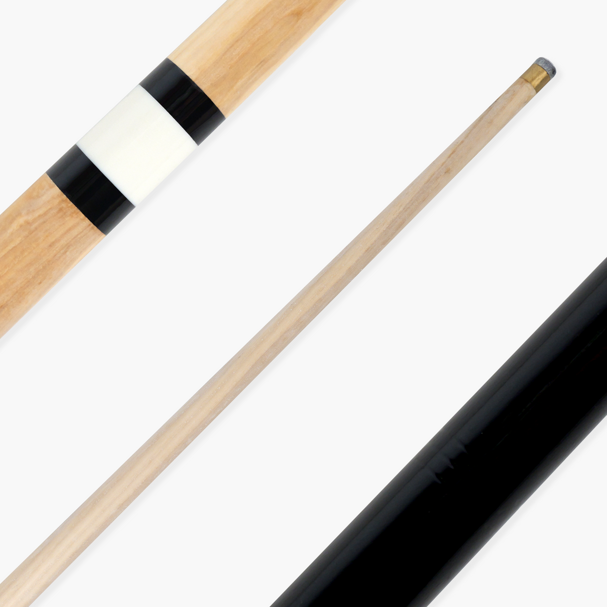 Jonny 8 Ball Pub Style 2 Piece Snooker Pool Cue Set 9.5mm Tip - TWO 57 Inch Cues