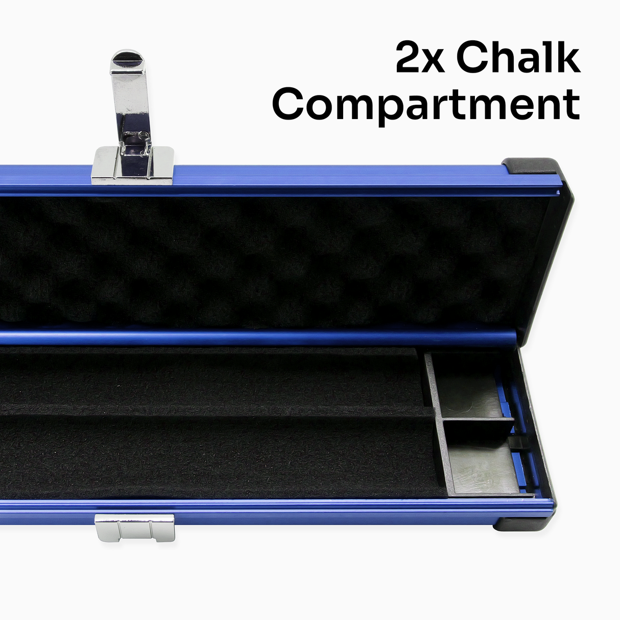 Silver Stripe Pro Aluminium Premium 3/4 Snooker and Pool Cue Case - Holds 1 x 3/4 Joint Cue + Extensions