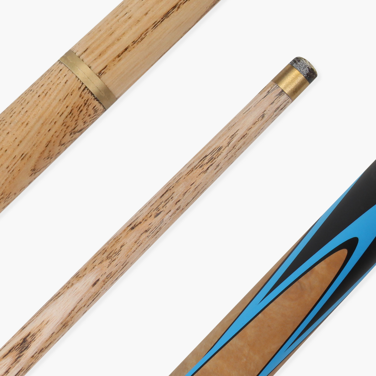 Jonny 8 Ball 48 Inch 2 Piece VANQUISH Junior Kids Snooker Pool Cue and HARD CASE Set 10mm Tip