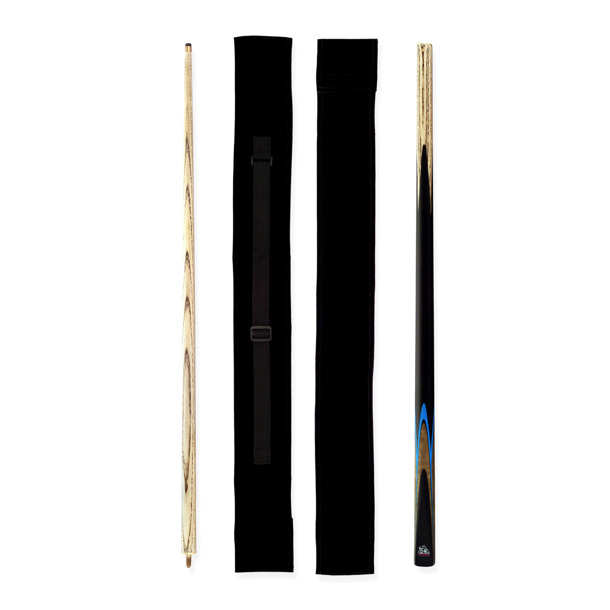 Spartan Fury CONQUEST 2 Piece Snooker Pool Cue and Soft Case Set 9.5mm Tip