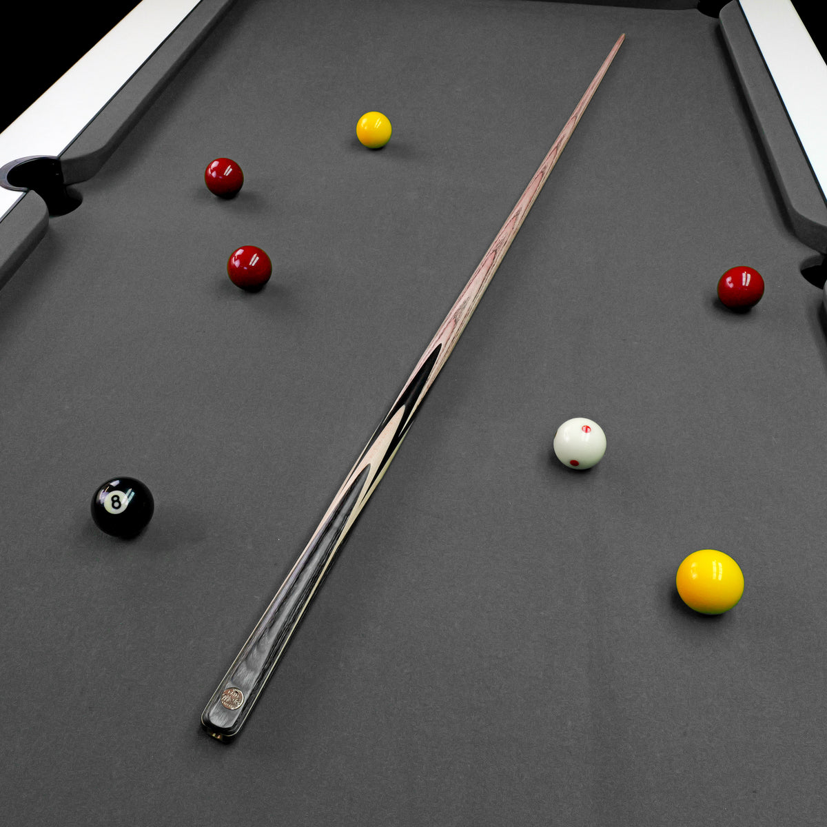 Baize Master Silver Marksman 57 Inch 1 Piece English Pool Cue with 8.5mm Baize Master Pro Impact Tip