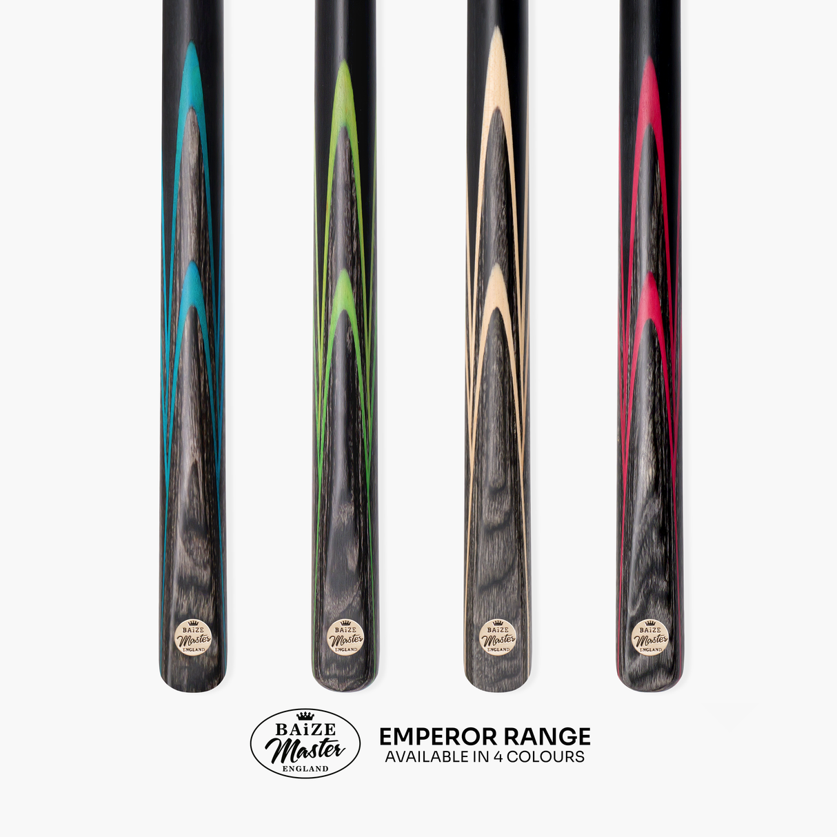 Baize Master G14 Emperor 57 Inch ¾ Professional English Pool Cue 8.5mm with with Hand Fitted PRO SPIN Medium Tip - Hand Finished in the UK by Cue Care Jim using Lynch’s Cue Balm