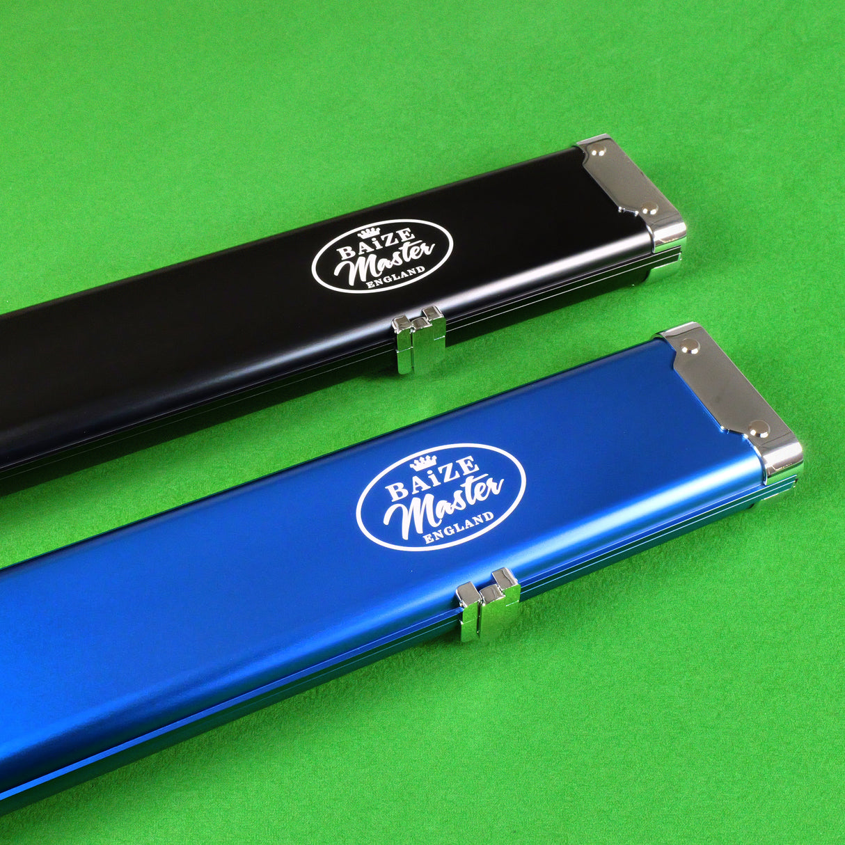 Baize Master Prestige Pro-Lock 1 Piece Luxury Metal Cue Case - Holds 2 x 1 Piece Cues + Extensions and Accessories