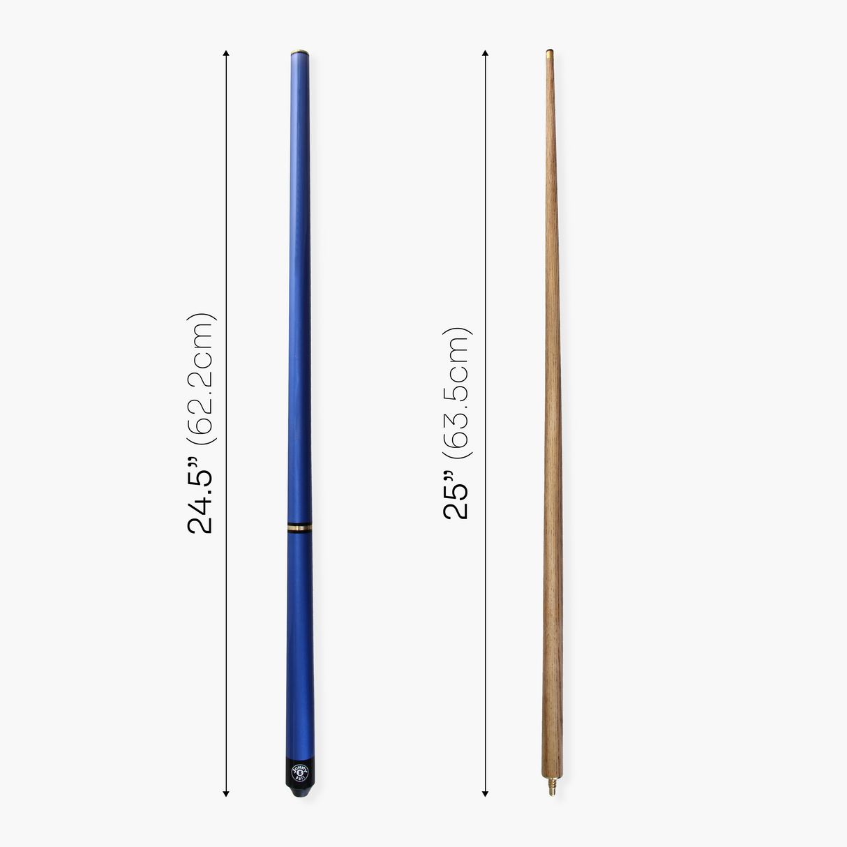 Jonny 8 Ball 48" BLUE PRO-TRIAD 3 Section Pool Cue - 8mm Elk Master Tip