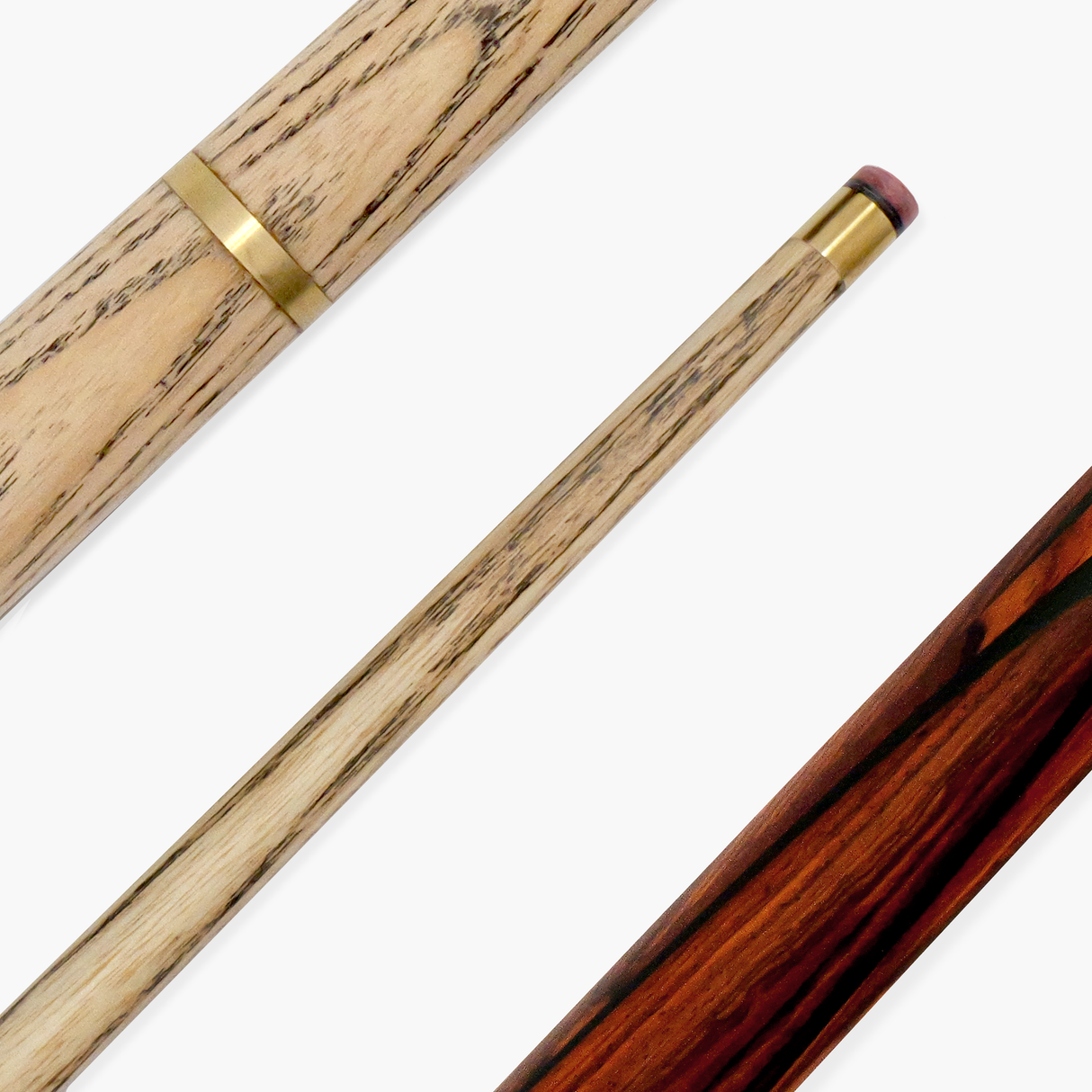 PRO147 Pearl Series Fire Hand Spliced 2 Piece 57 Inch Snooker Pool Cue with Smooth Premium Ash Shaft and Ebony Style Butt with 9.5mm Pro Leather Tip