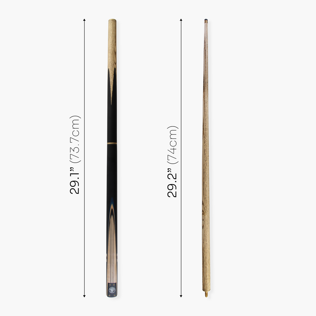 Jonny 8 Ball 57 Inch 3 Piece Length Adjustable Snooker Pool Cue 9mm Tip - Shorten to 44"