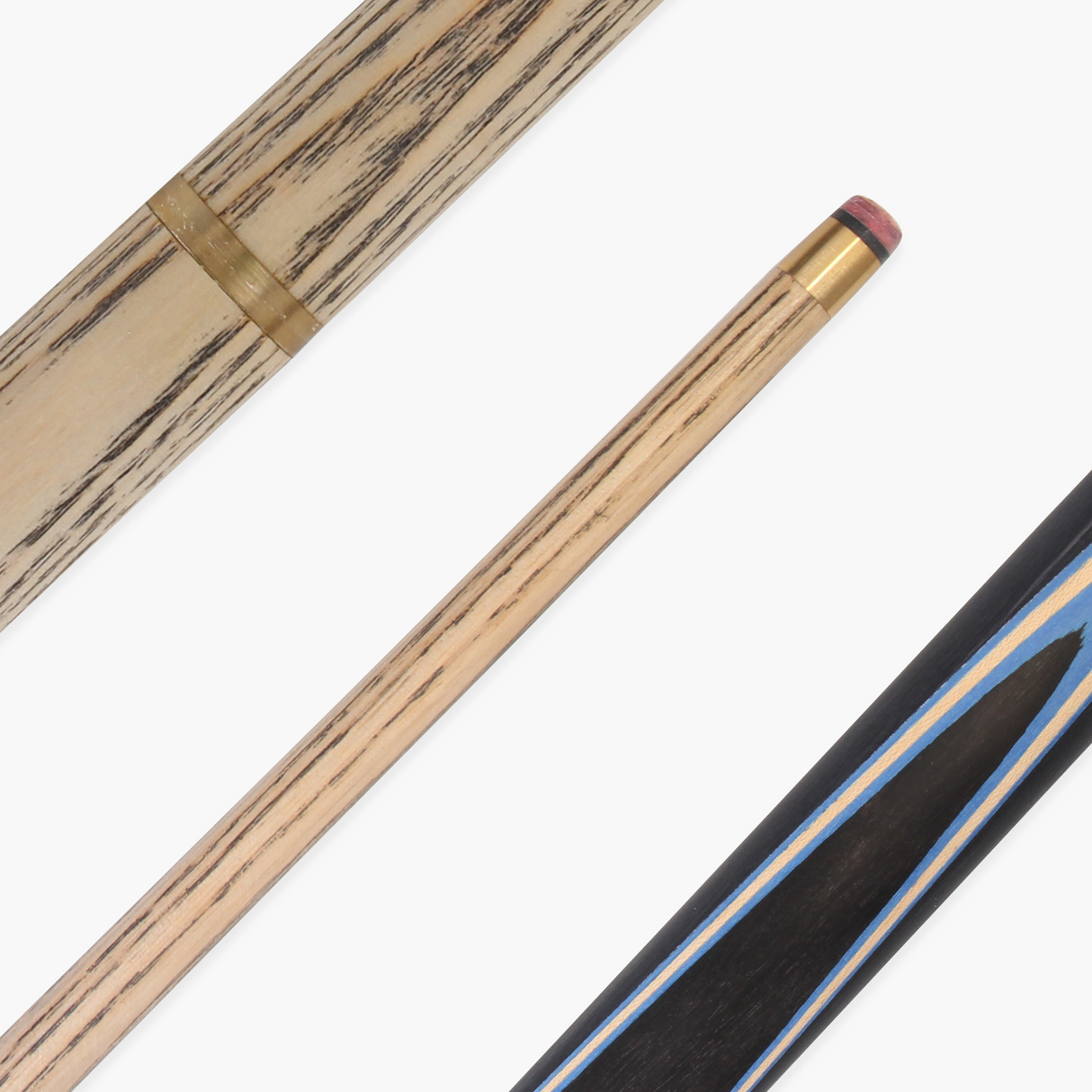 Jonny 8 Ball Challenger 57 Inch 2 Piece English Pool Cue and Case Set with 8mm Pro Leather Tip with Black Hard Case