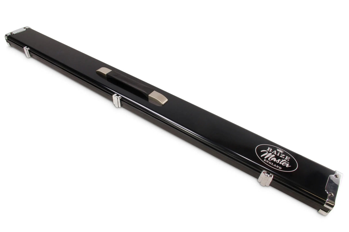 Baize Master 3/4 Black Luxury Snooker Pool Cue Case - Holds Two 3/4 Joint Cues