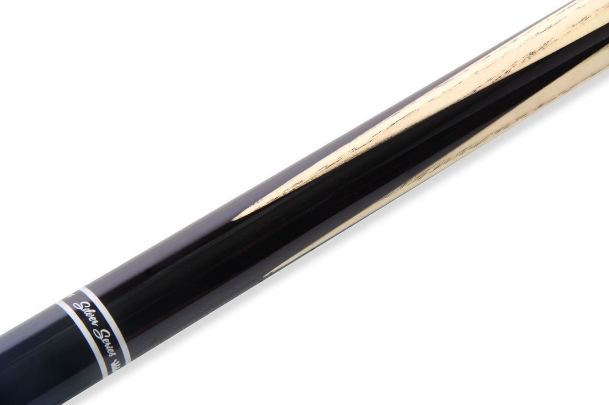 Baize Master Jimmy White Signature Blue Conquest 48 Inch 2 Piece Snooker Pool Cue and Case Set with 2 Piece Black White Interior Case - 9.5mm Tip