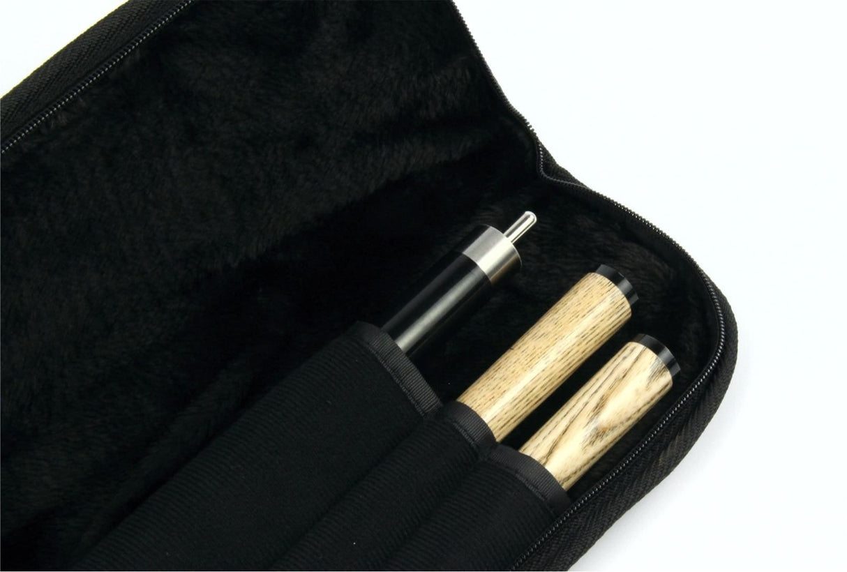 Baize Master Luxury FUR LINED 2 Piece Snooker Pool Cue Case - Holds 1 Butt & 2 Shafts