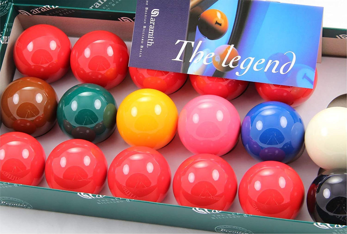 Aramith 1 7/8" (47.6mm) Premier Snooker Balls - 10 Red - 17 Balls