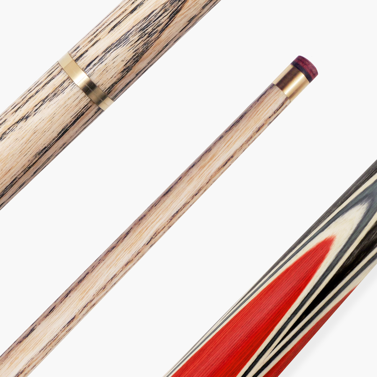 PRO147 TRIUMPH 2 Piece Premium Ash Snooker and Pool Cue with 9.5mm Professional Layered Tip