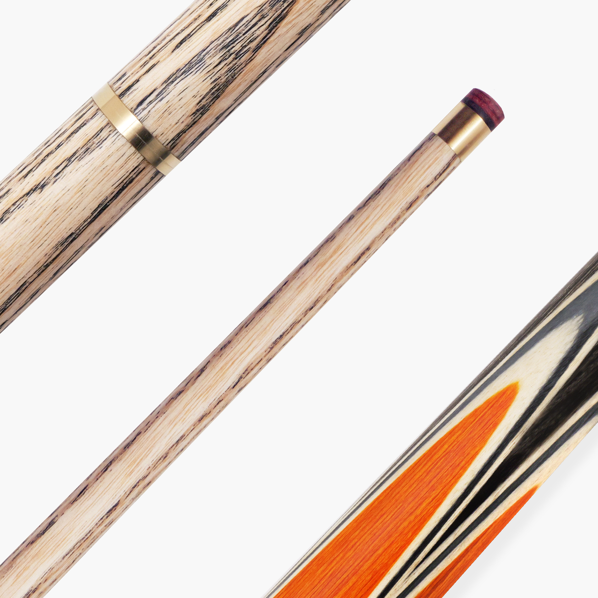 PRO147 TRIUMPH 2 Piece Premium Ash Snooker and Pool Cue with 9.5mm Professional Layered Tip