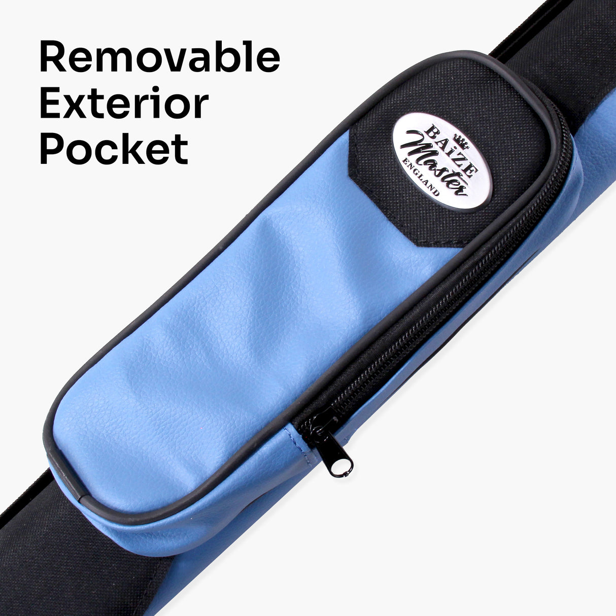 Baize Master Jimmy White 57" 2 piece Blue Conquest Snooker Pool Cue - 9.5mm Tip with Tri Tube Case