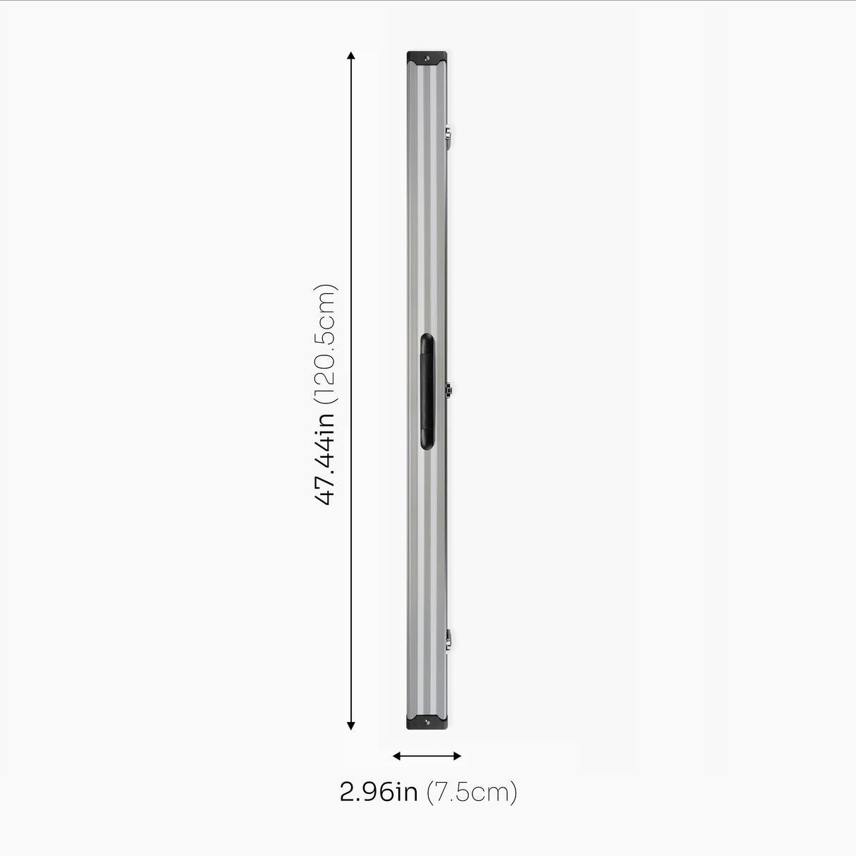 Silver Stripe Pro Aluminium Premium 3/4 Snooker and Pool Cue Case - Holds 1 x 3/4 Joint Cue + Extensions