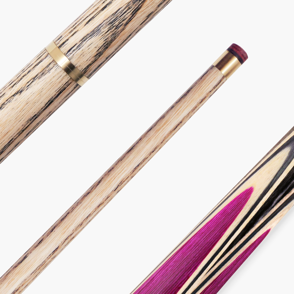 PRO147 TRIUMPH 2 Piece Premium Ash Snooker and Pool Cue with 9.5mm Professional Layered Tip