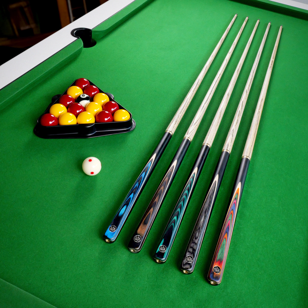 Baize Master Green Crusher 57 Inch ¾ Joint English Pool Break Cue - 11mm Tip – For Breaking Only