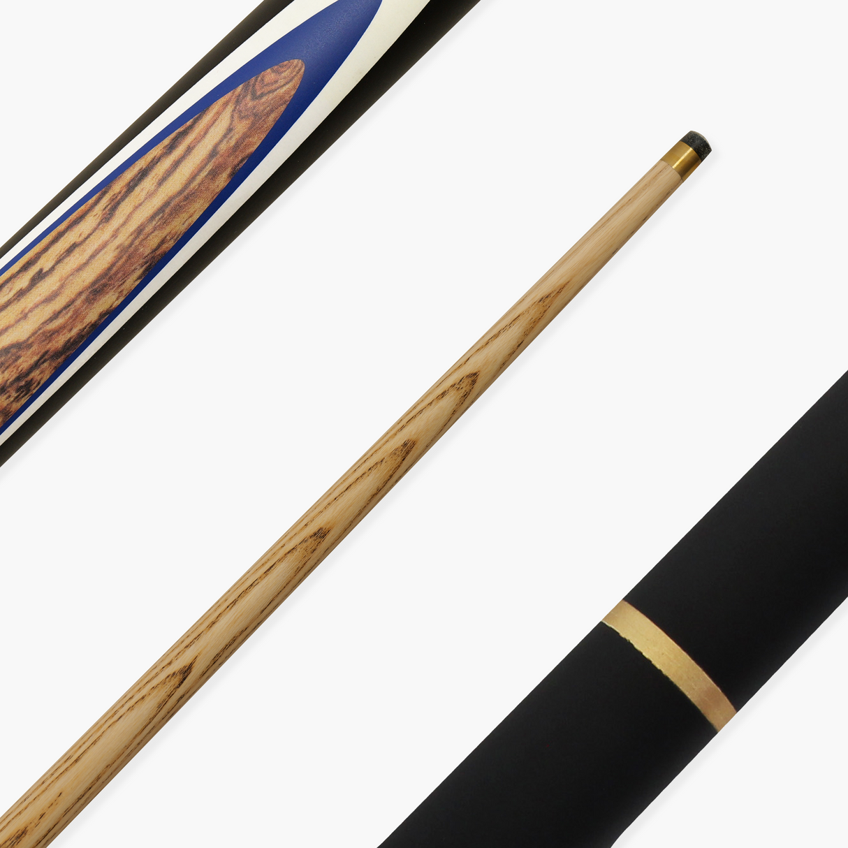 Pro147 Kingswood 3pc Snooker Pool Cue 57 Inch with Matching Ash Grain and 9.5mm Tip PRO147