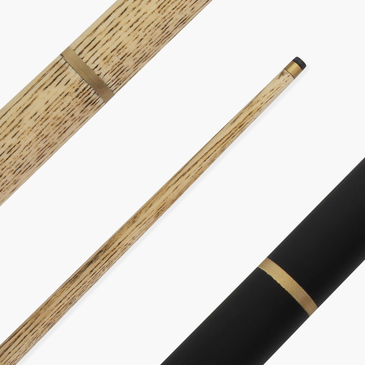 Jonny 8 Ball 57 Inch 3 Piece Length Adjustable Cue 9mm Tip - Shorten to 44 Inch + Black Reinforced Hard Case