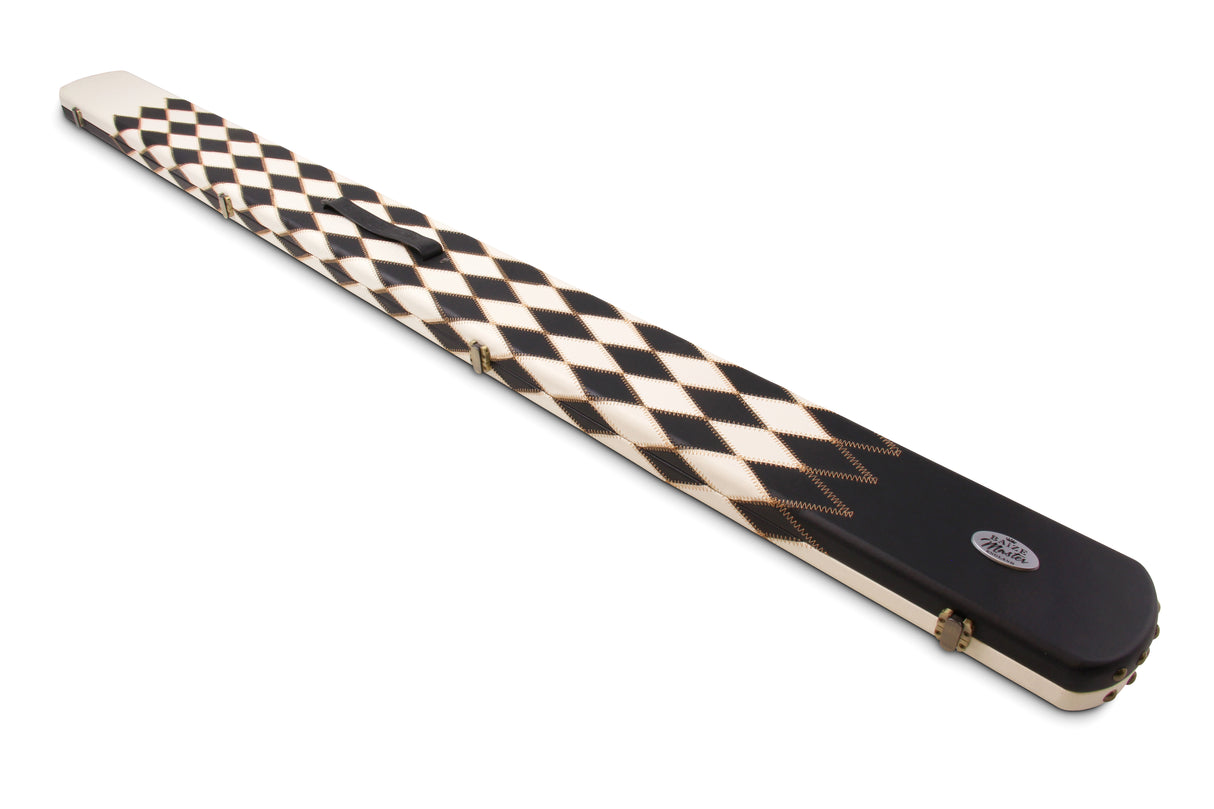 Baize Master 1 Piece DIAMONDS Luxury Round Ends Snooker Pool Cue Case with Studs - Holds 3 Cues