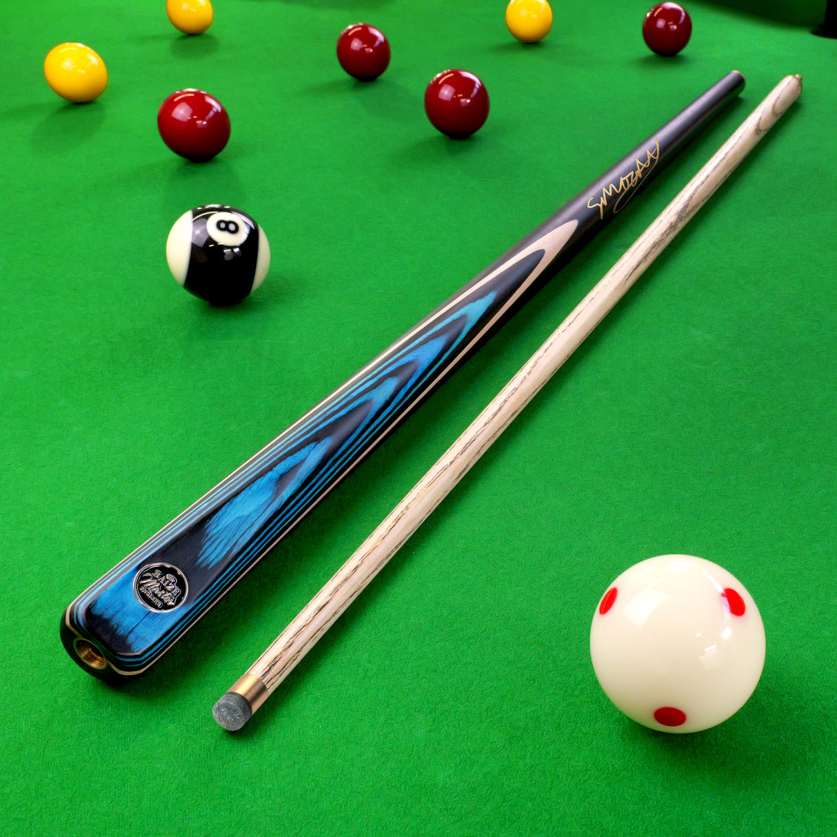 Stan Moody Signed Baize Master Blackline Classic Cue – Collectors Crucible Debut Edition - Blue