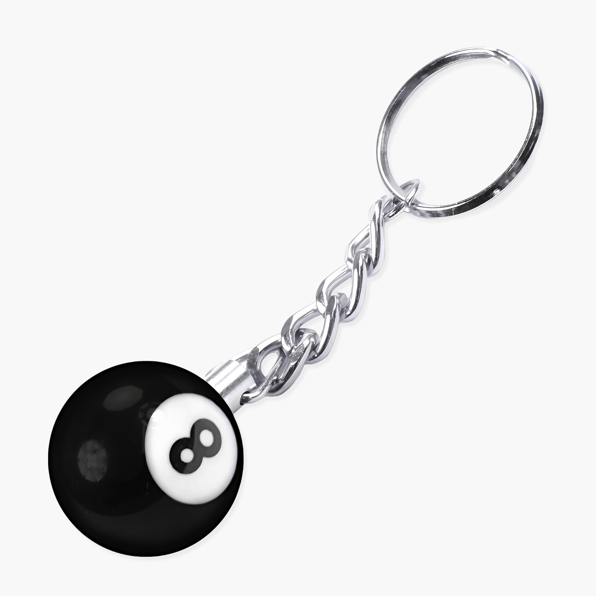 Miniature 2.5cm Lucky 8 Ball Pool Ball Keyring, Keyfob