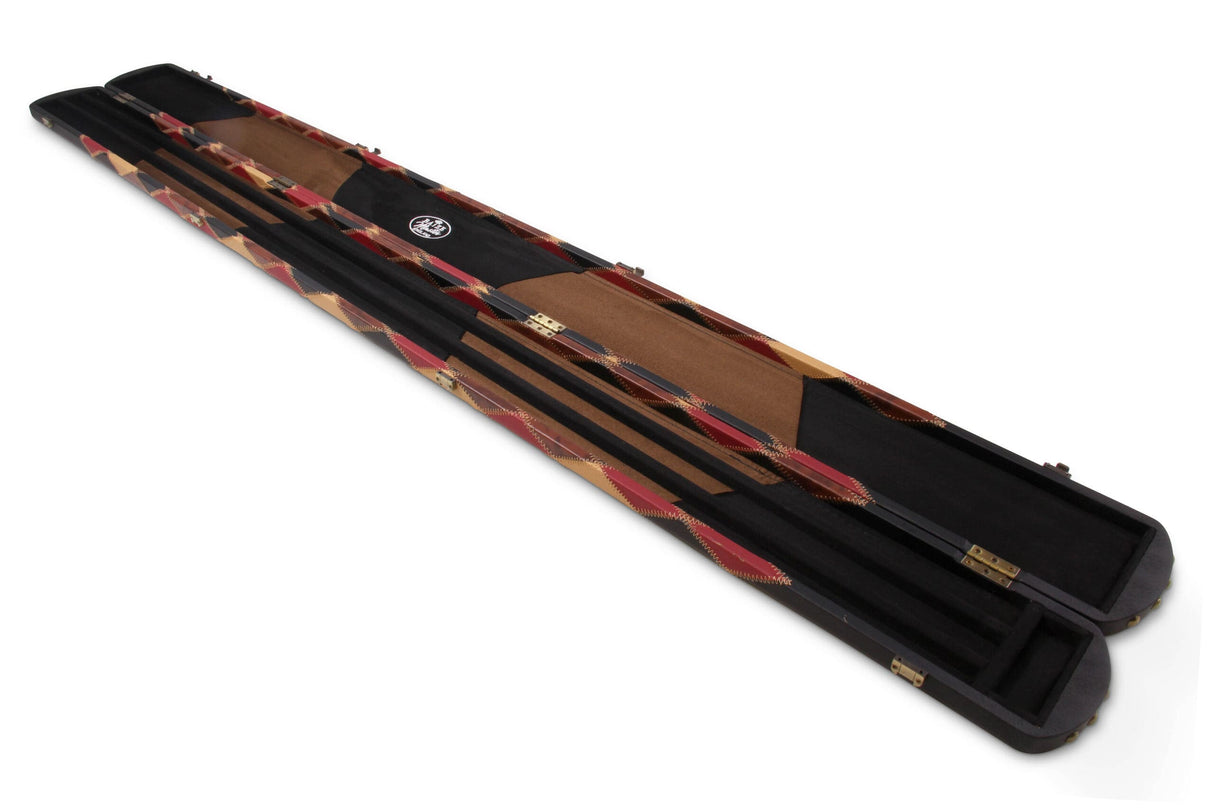 Baize Master 1 Piece DIAMONDS Luxury Round Ends Snooker Pool Cue Case with Studs - Holds 3 Cues
