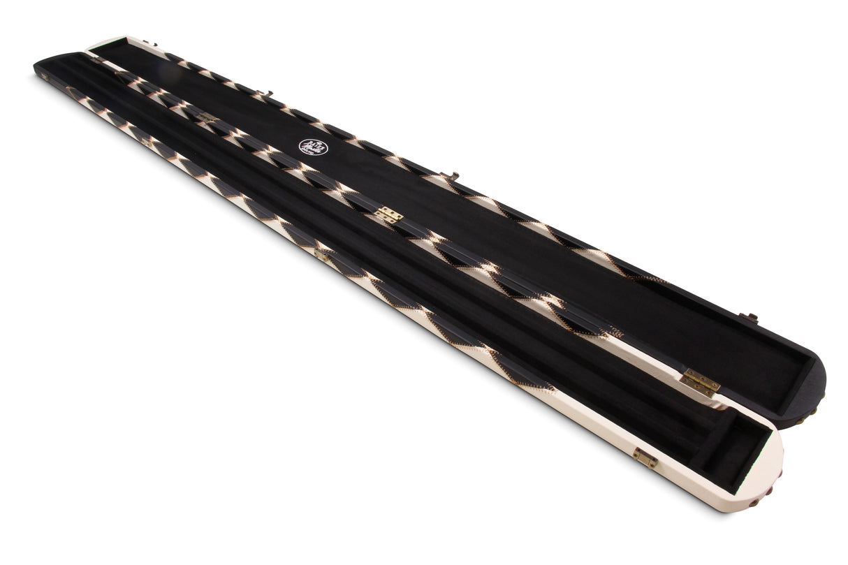 Baize Master 1 Piece DIAMONDS Luxury Round Ends Snooker Pool Cue Case with Studs - Holds 3 Cues