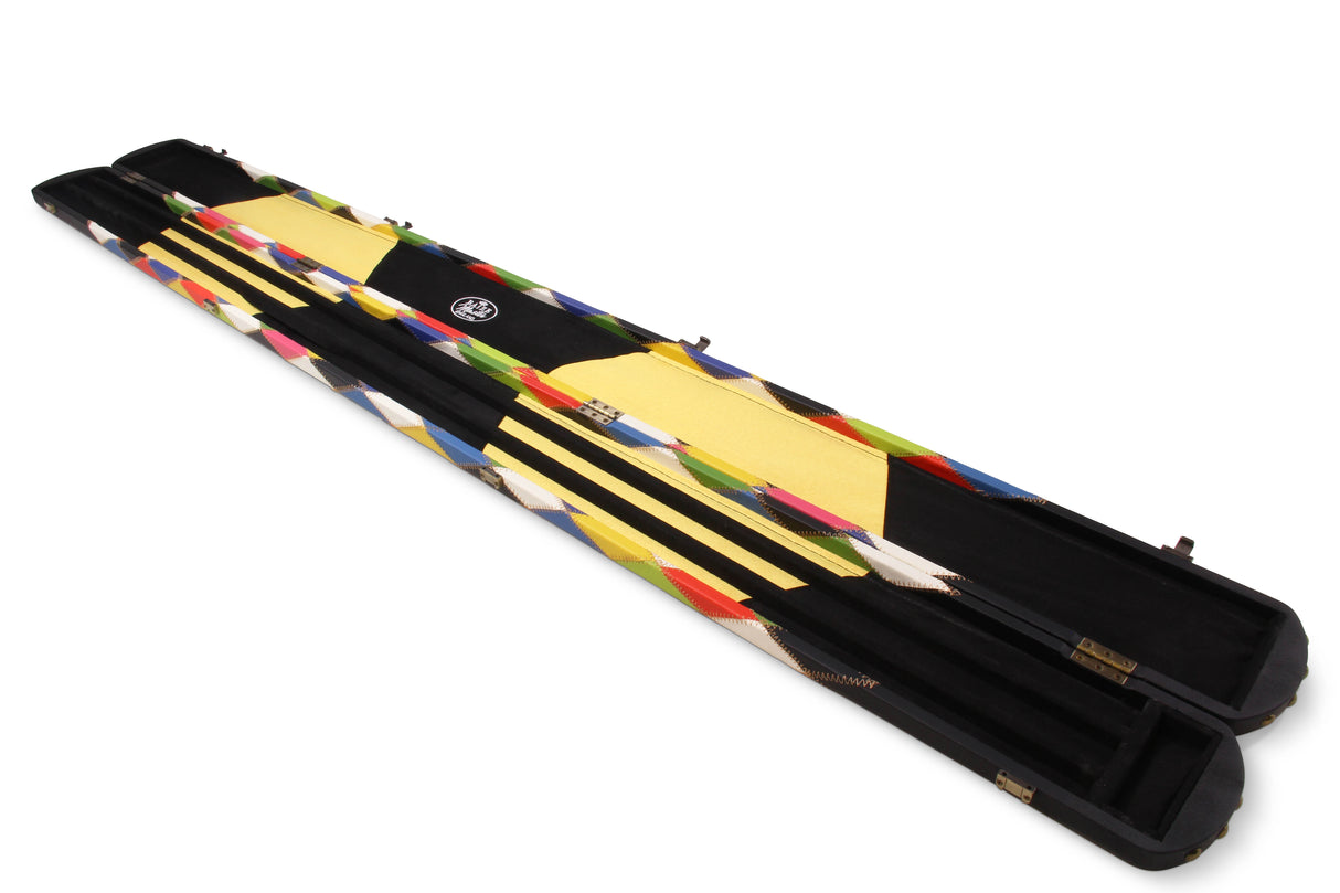 Baize Master 1 Piece DIAMONDS Luxury Round Ends Snooker Pool Cue Case with Studs - Holds 3 Cues
