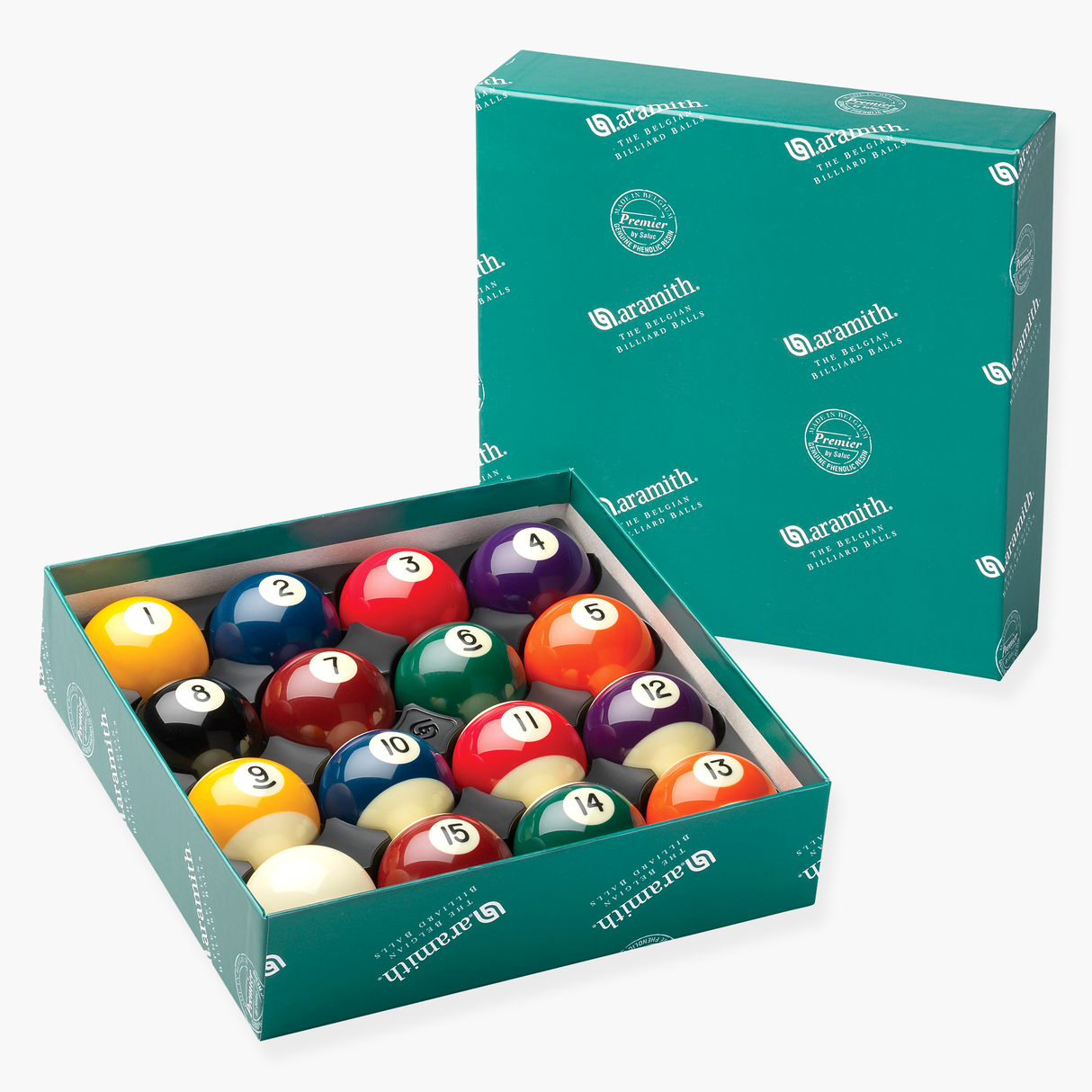 ARAMITH Premier 2 1/16'' SNOOKER Spots and Stripes Balls- 2 1/16 INCH Balls