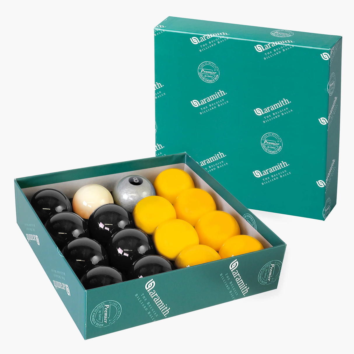 EXCLUSIVE! Aramith Premier SILVER 8 BALL Edition YELLOW and BLACK Pool Balls Aramith