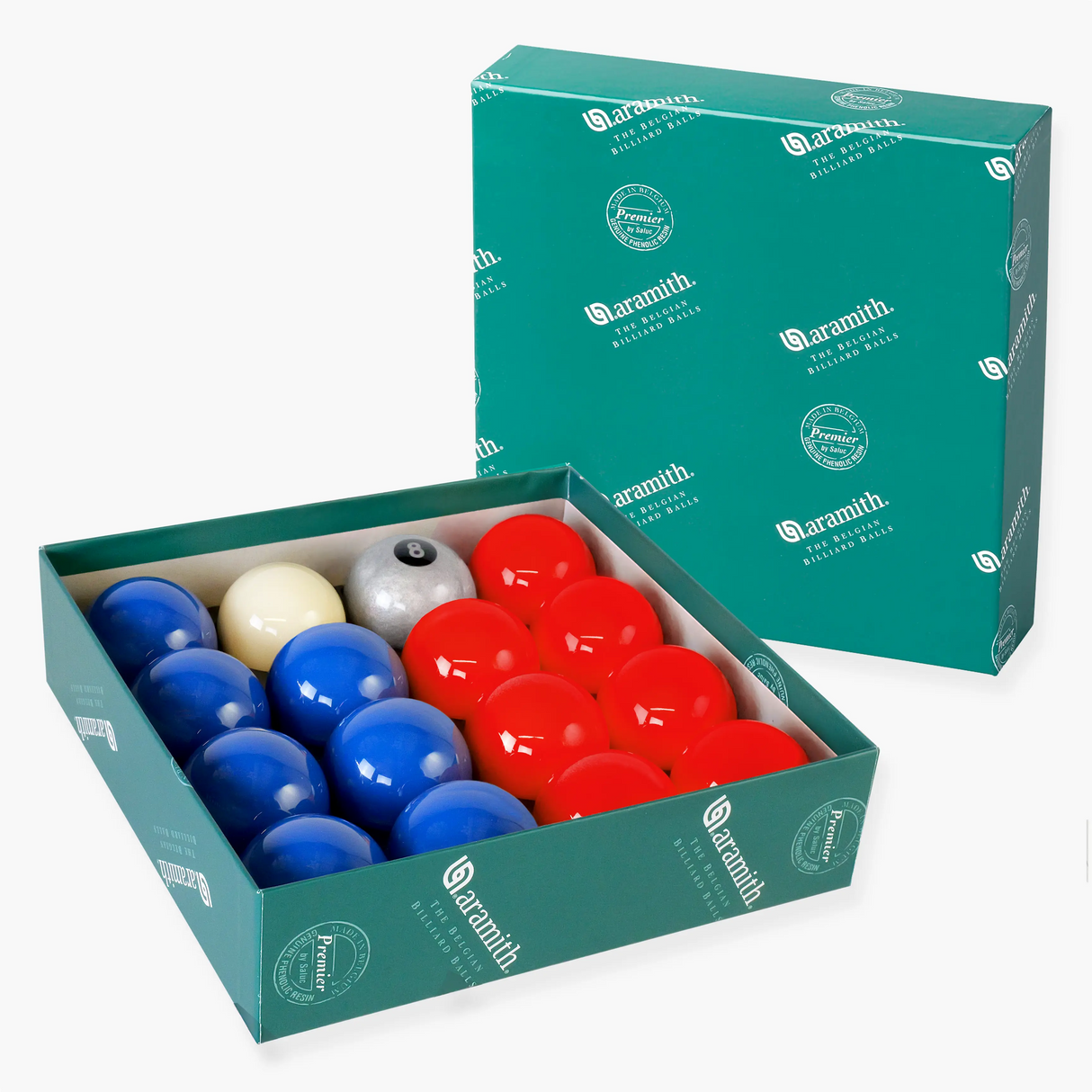 EXCLUSIVE! Aramith Premier SILVER 8 BALL Edition Red & Blue Pool Balls Aramith