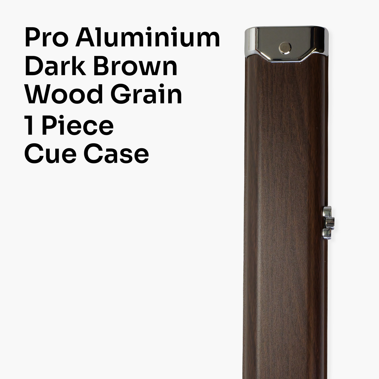 Pro Aluminium One Piece Wood Grain Cue Case Metal Ends - Holds 2 Cues