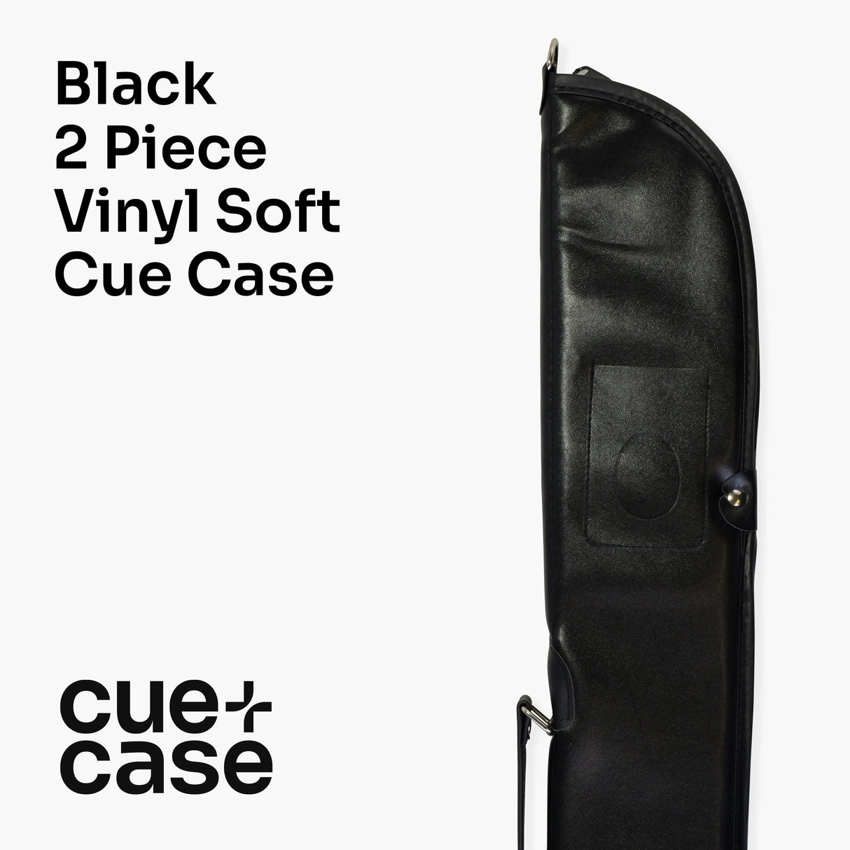 Economy Plain Black Vinyl Soft Cue Case for 57 Inch 2 Piece Snooker or Pool Cue Cue & Case